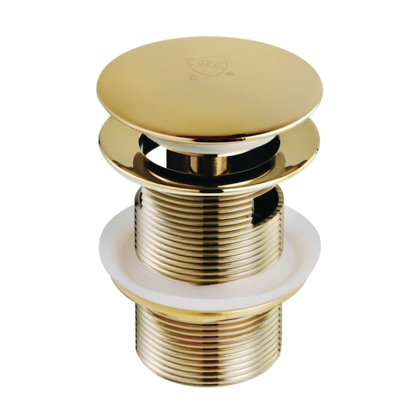 Kingston Brass VTDESHOEPB Toe-Touch Tub Drain with Overflow, Polished Brass VTDESHOEPB - main